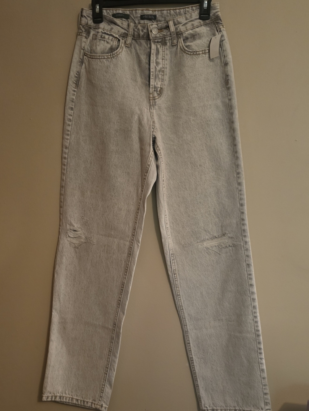 New Wild Fable Women's Size 6 Light Gray Wash Distressed High-rise Denim Jeans